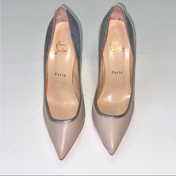 COPY - Christian Louboutin Tucsy 120 Nude Glitter Heels! - Picture 6 of 6